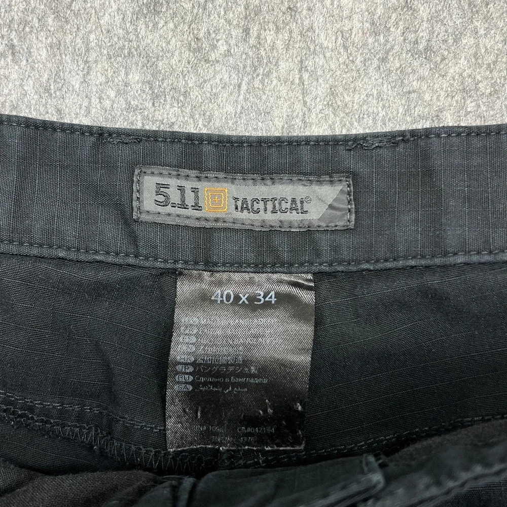 511 Tactical Pants Mens 40x34 Black Chino Ripstop‎ Straight Workwear FITs39x32
